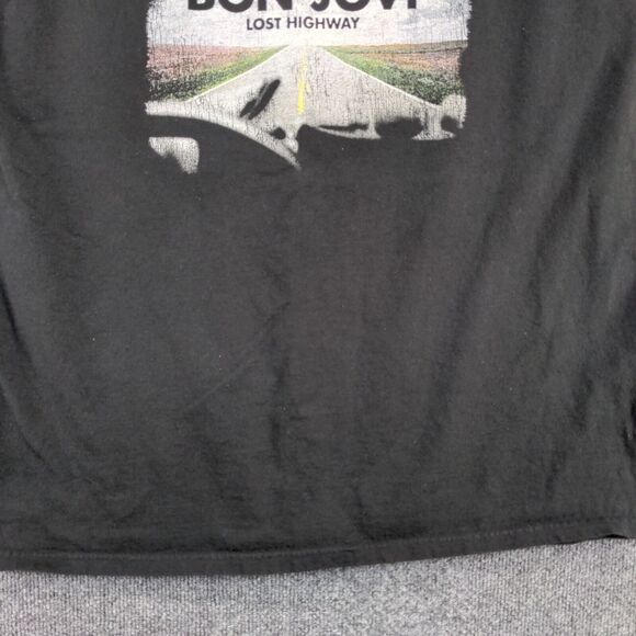 Hanes Heavyweight Men's Bon Jovi Lost Highway T-Shirt Black XL Rock Band - Picture 5 of 13